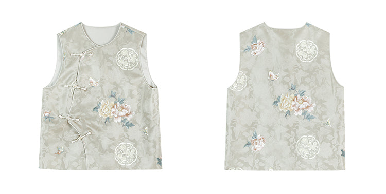 Octavia Superb Embroidery Qipao Cheongsam Vest Top