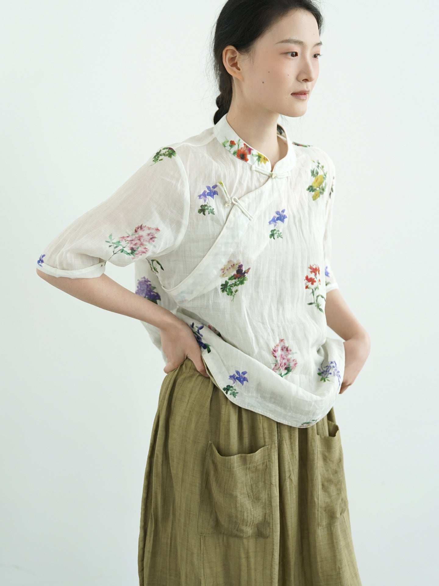 Emani Captivating Qipao Cheongsam Top