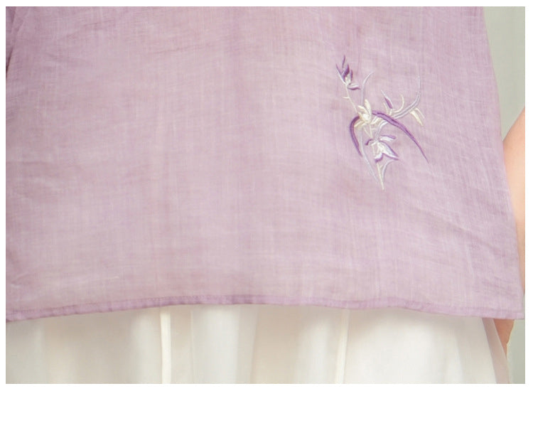 Marlowe Remarkable Embroidery Qipao Cheongsam Top