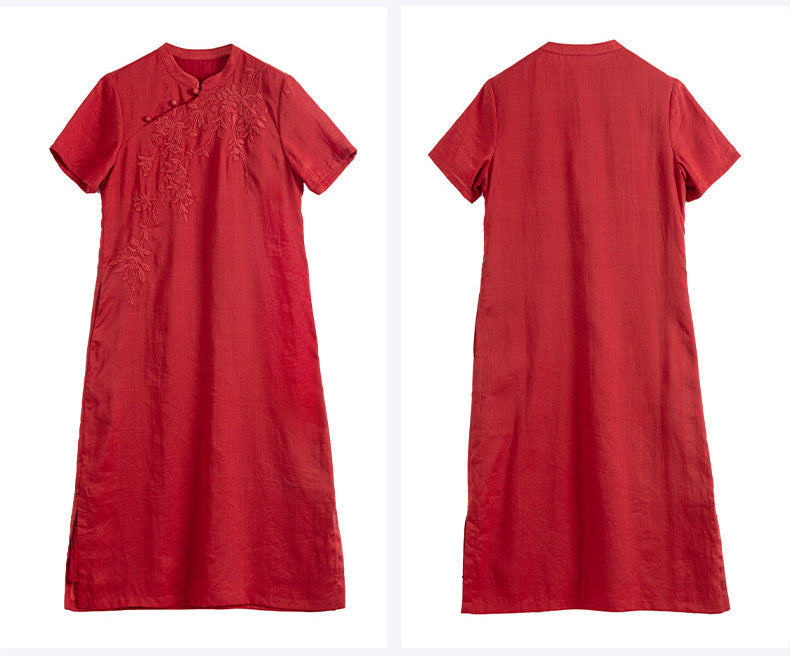 Kyleigh Bloom Ready Embroidery Qipao Cheongsam