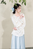 Kalina Beige Satin Cheongsam Top