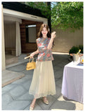 Interlude 2-Piece Floral Print Cheongsam Set