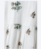 Mirabel Darling White Ramie Cheongsam Dress Embroidered Qipao