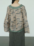 Navy Delightful Qipao Cheongsam Top