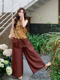 Bernadette 2-Piece Print Vest Set Cheongsam