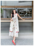 Narcissus 2-Piece Embroidered Cheongsam Set