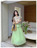 Sirius 2-Piece Lace Jacquard Cheongsam Set