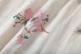 Villa Peach Shadow Embroidered Cheongsam Dress