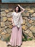 Anastasia 2-Piece Print Wide-Leg Cheongsam Set