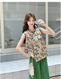 Clarice 2-Piece Printed Cheongsam Top Set