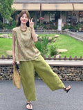 Yolanda 2-Piece Floral Short-Sleeve Cheongsam Set