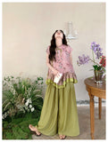 Cassiopeia 2-Piece Pink Jacquard Cheongsam Set