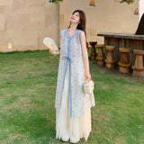 Emmanuelle 2-Piece Embroidered Cheongsam Set