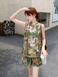 Crescendo 2-Piece Tencel Linen Cheongsam Set
