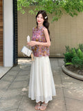 Virtue 2-Piece Purple Gradient Cheongsam Top