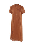 Nora Light Yellow Striped Cheongsam Dress