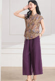 Presto 2-Piece Floral Print Cheongsam Top
