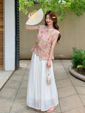 Mila 2-Piece Gradient Ink Cheongsam Set