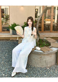 Maison 2-Piece Embroidered Vest and Pants Cheongsam