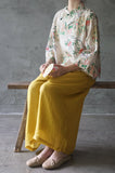Floral Fan Cheongsam Top