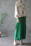 Floral Fan Cheongsam Top