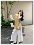 Stella 2-Piece Print Sleeveless Cheongsam Top