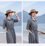 Luster Impeccable Smoke Gray Elegant Cheongsam Qipao Dress