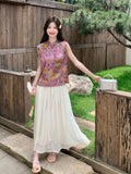 Virtue 2-Piece Purple Gradient Cheongsam Top