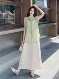 Gwendolyn 2-Piece Print Sleeveless Cheongsam Top