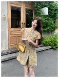 Melisande 2-Piece Gradient Print Cheongsam Set