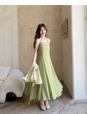 Elegance 2-Piece Green Jacquard Cheongsam Set
