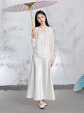 Velvet Beige Loose-Fit Cheongsam Top