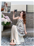 Wilhelmine Off-White Lace Tassel Cheongsam Dress