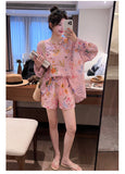 Estate 2-Piece Printed Balloon Sleeve Set Cheongsam