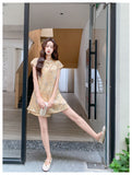 Nadine 2-Piece Floral Print Cheongsam Set