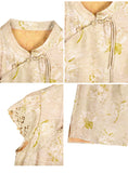 Theodora Yellow Green Short Sleeve Cheongsam Top