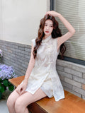 Susanna 2-Piece Embroidered Cheongsam Set