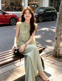 Begonia 2-Piece Embroidered Lace Vest Set Cheongsam