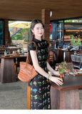 Ada Moonlit Elegance Embroidery Qipao Cheongsam
