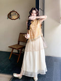 Modiste 2-Piece Embroidered Top and Pants Cheongsam