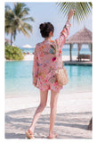 Estate 2-Piece Printed Balloon Sleeve Set Cheongsam