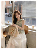 Winifred 2-Piece Floral Mesh Cheongsam Set