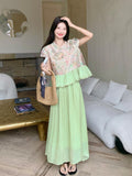 Sirius 2-Piece Lace Jacquard Cheongsam Set