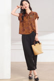 Hortensia 2-Piece Yellow Green Pattern Cheongsam Set