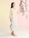 Lily Beige A-Line Cheongsam Skirt