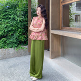 Nerida 2-Piece Printed Vest Cheongsam Set