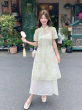 Eleonora 2-Piece Modern Cheongsam Overlay Set