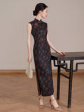 Mirabel Tailored Summer Casual Floral Satin Cheongsam Dress Qipao