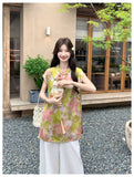 Stella 2-Piece Print Sleeveless Cheongsam Top