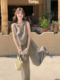 Theresa 2-Piece Sleeveless Top and Pants Set Cheongsam